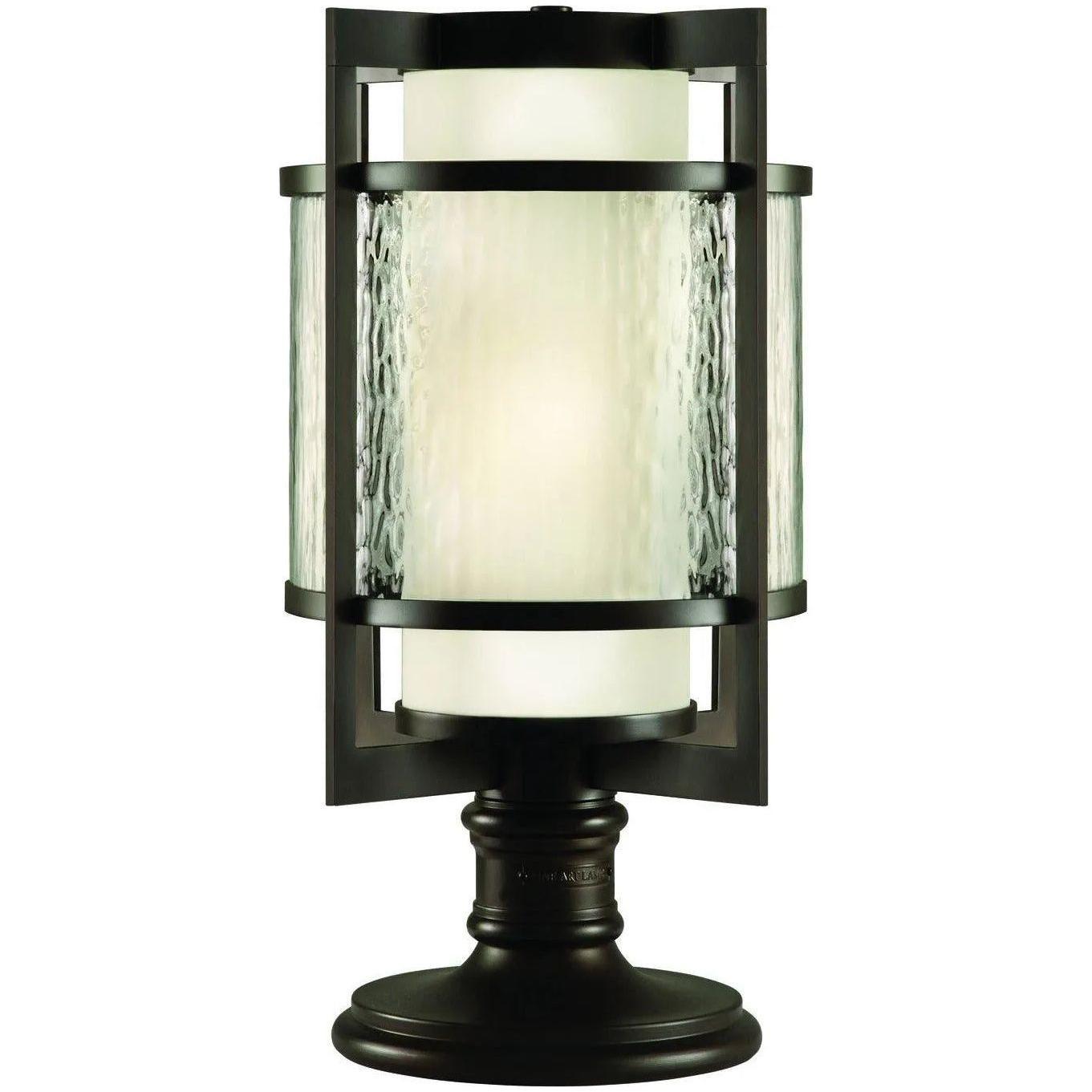 Fine Art Handcrafted Lighting - Singapore Moderne Outdoor 24-Inch Two Light Outdoor Pier/Post Mount - 817583ST - Canada Light Shop