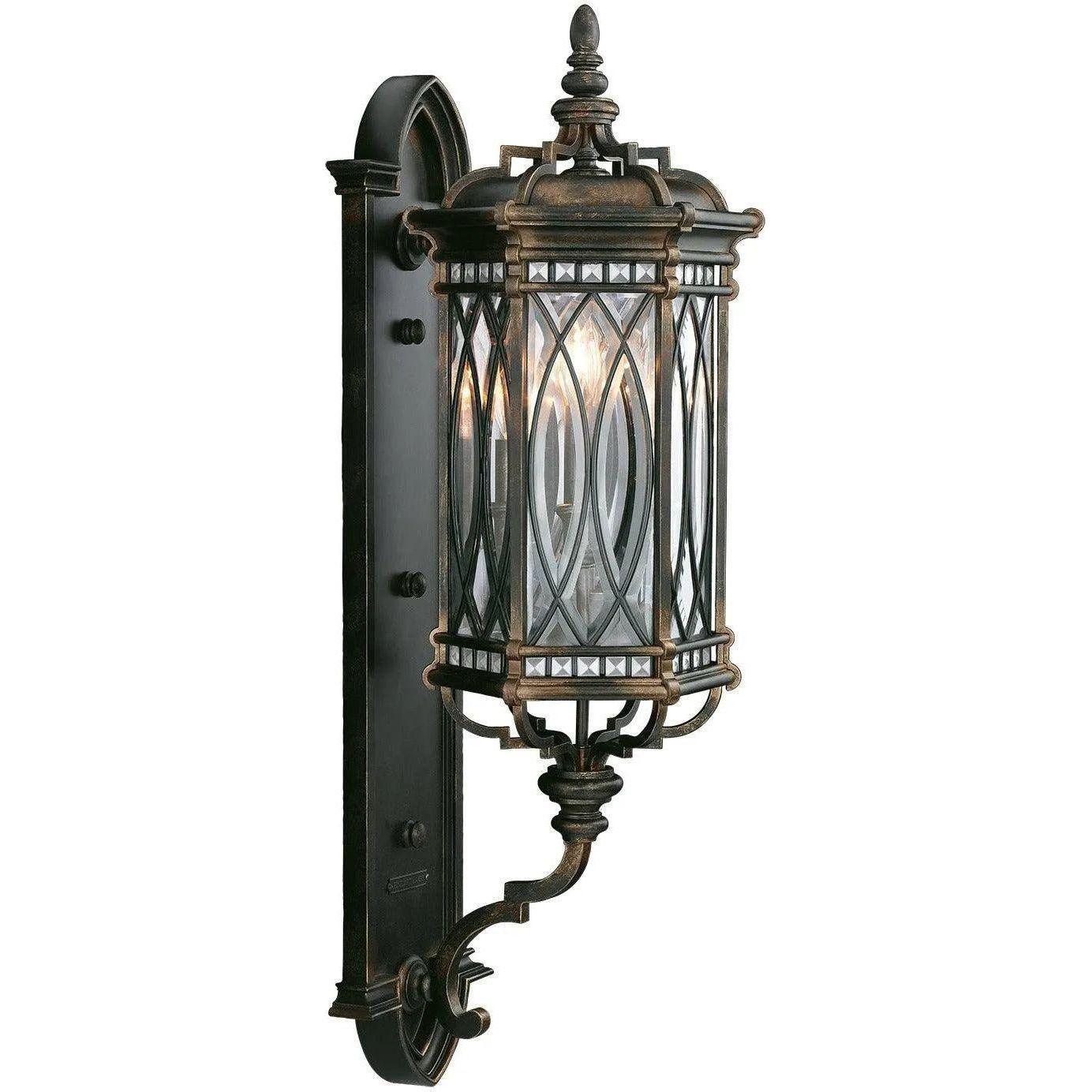 Fine Art Handcrafted Lighting - Warwickshire 33-Inch Three Light Outdoor Wall Mount - 612281ST - Canada Light Shop