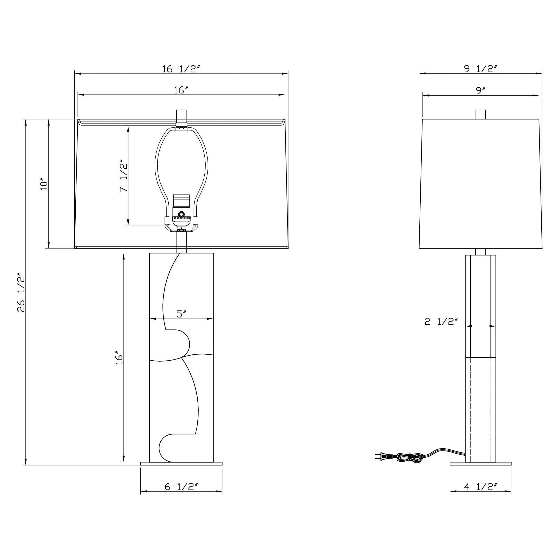Flow Decor - Annette Table Lamp - 4633-OWC - Canada Light Shop