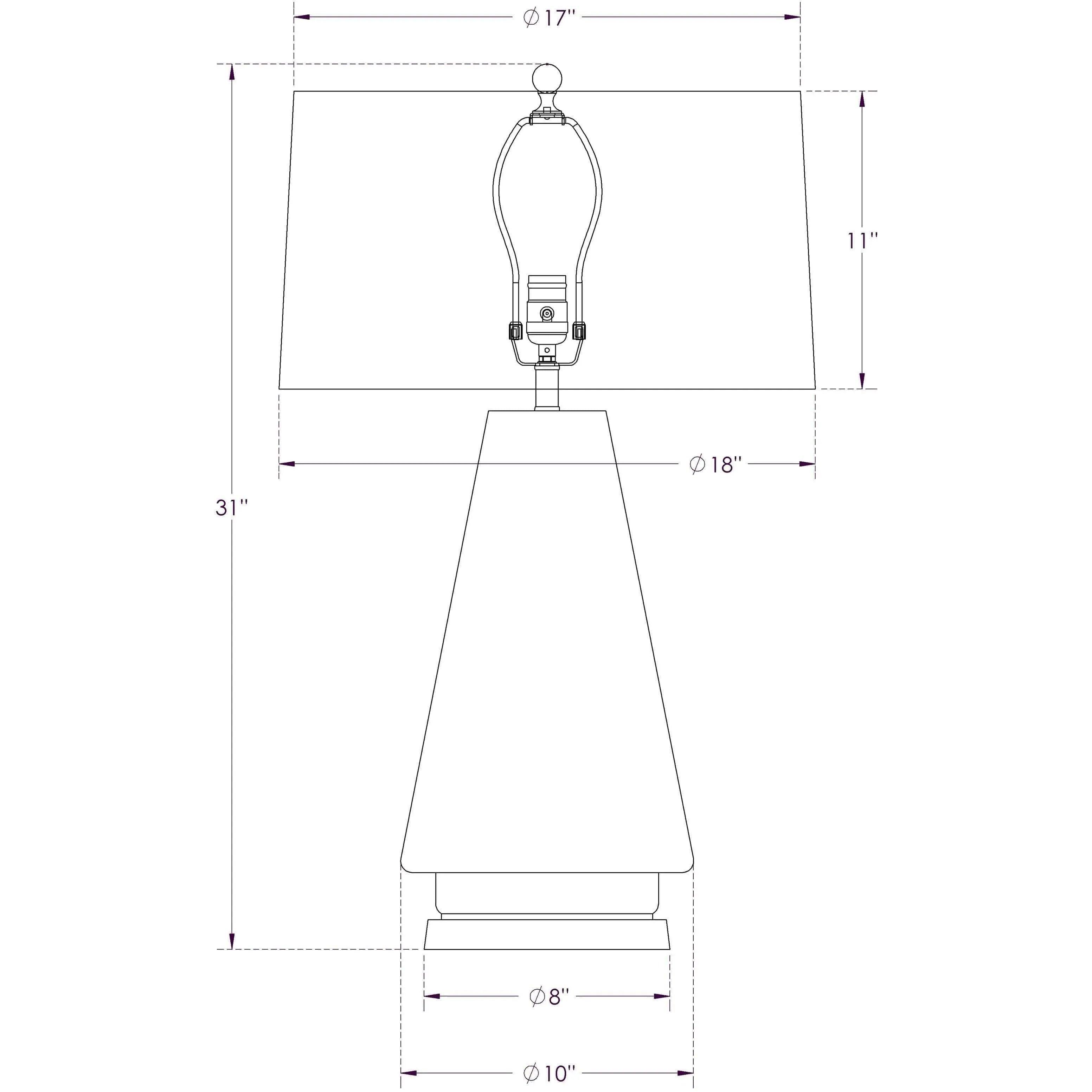 Troy Lighting - Bronte Table Lamp - PTL8015-PBR - Canada Light Shop