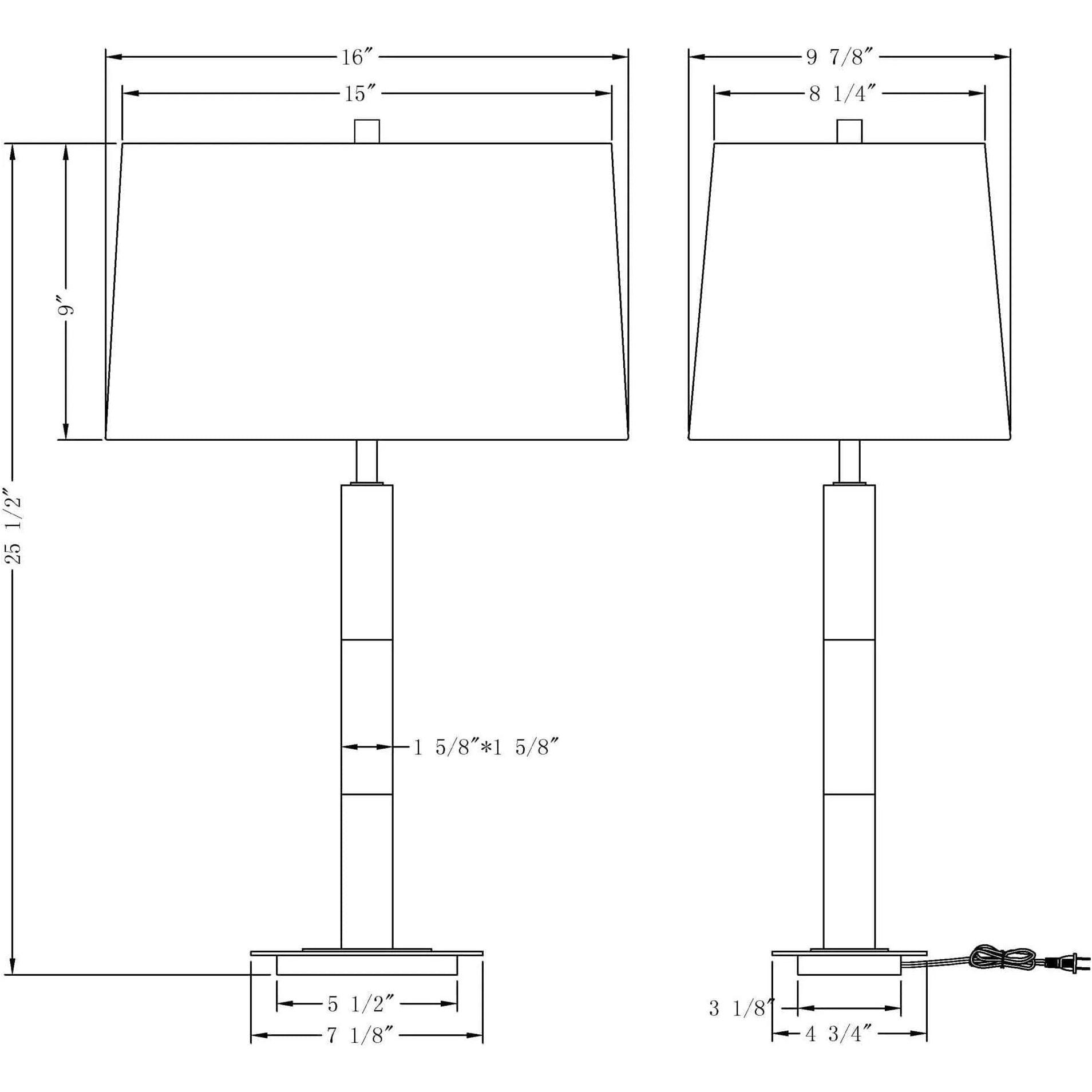 Flow Decor - Elm Table Lamp - 3637 - Canada Light Shop