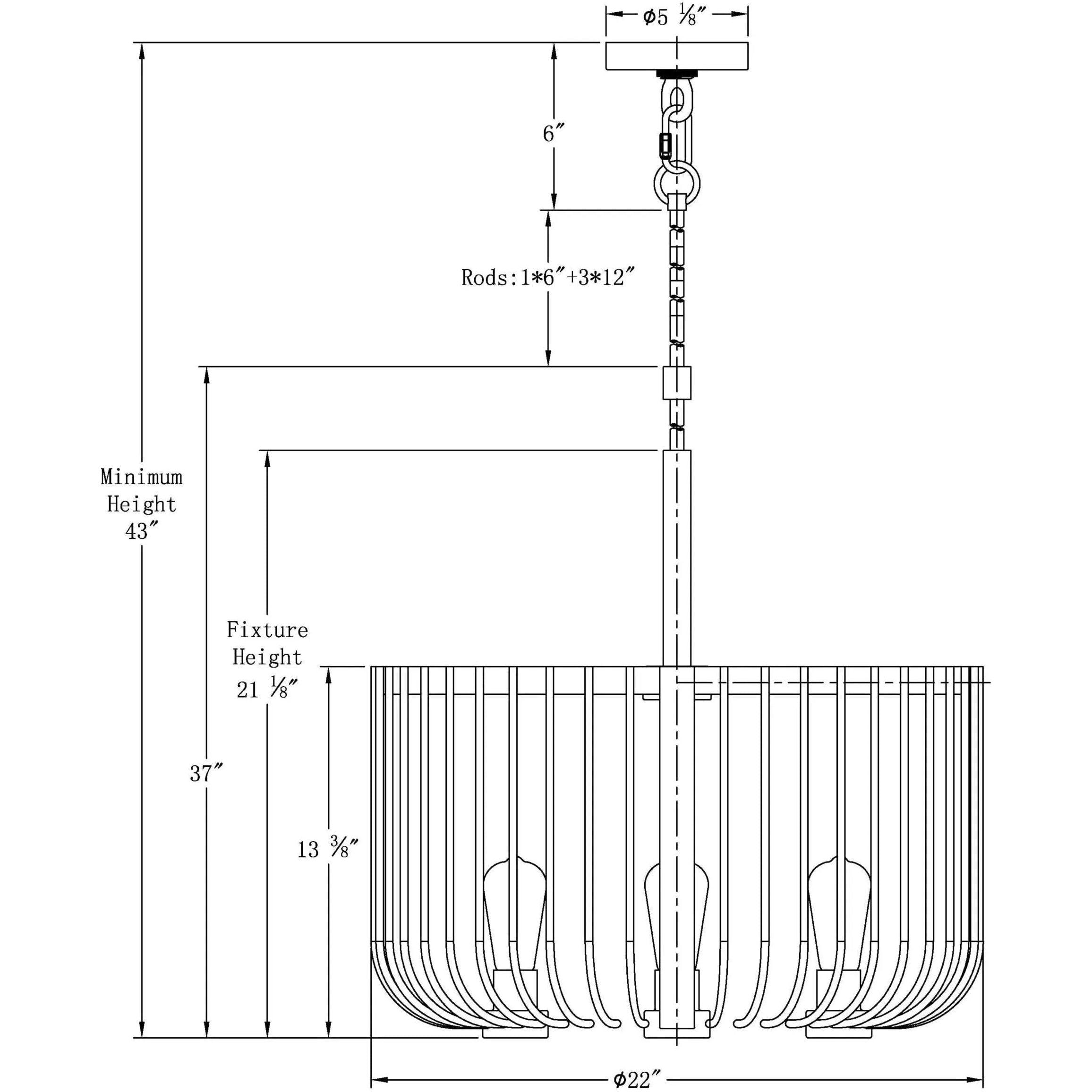 Flow Decor - Norfolk Chandelier - 6040 - Canada Light Shop