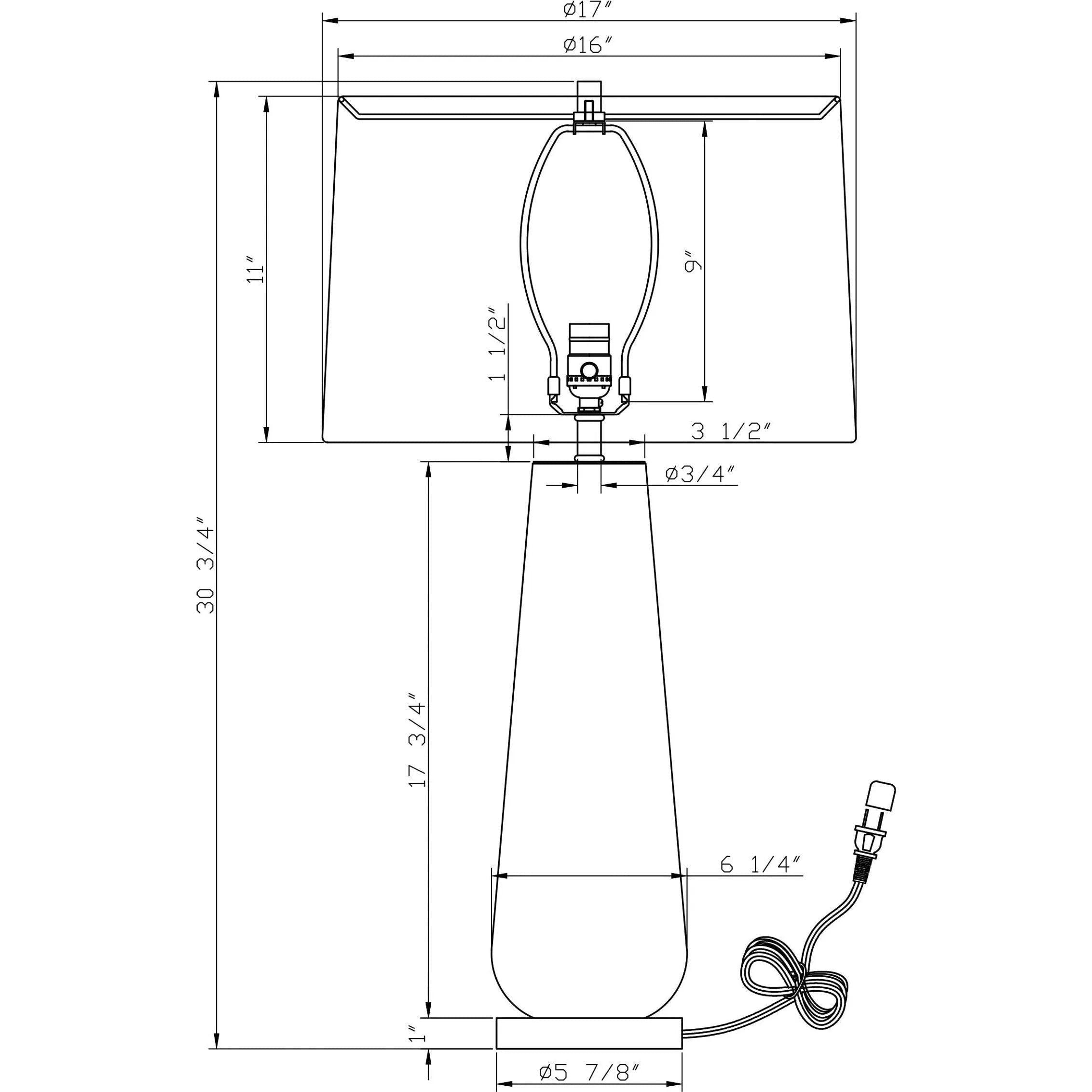 Flow Decor - Wade Table Lamp - 4605-OWL - Canada Light Shop