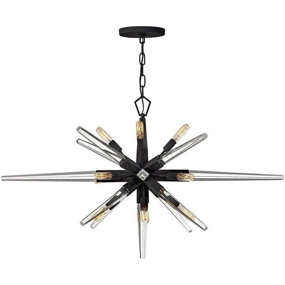 Fredrick Ramond - Ariel 40-Inch 12 Light Chandelier - FR47409BLK - Canada Light Shop