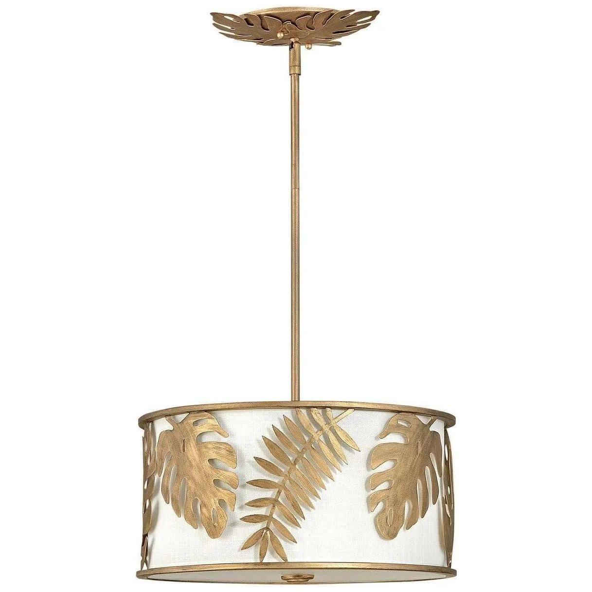 Fredrick Ramond - Botanica 16-Inch Three Light Foyer Pendant - FR35104BNG - Canada Light Shop
