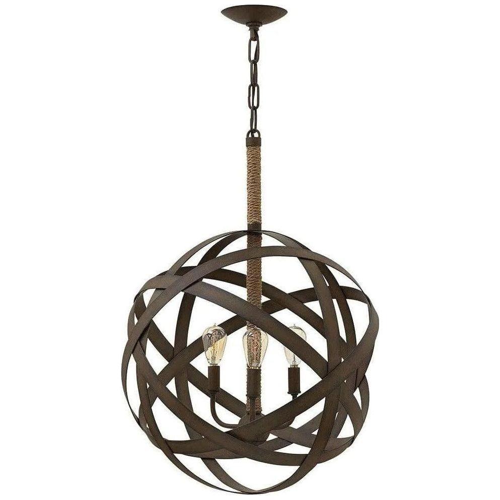 Fredrick Ramond - Carson 19-Inch Three Light Chandelier - FR40703VIR - Canada Light Shop