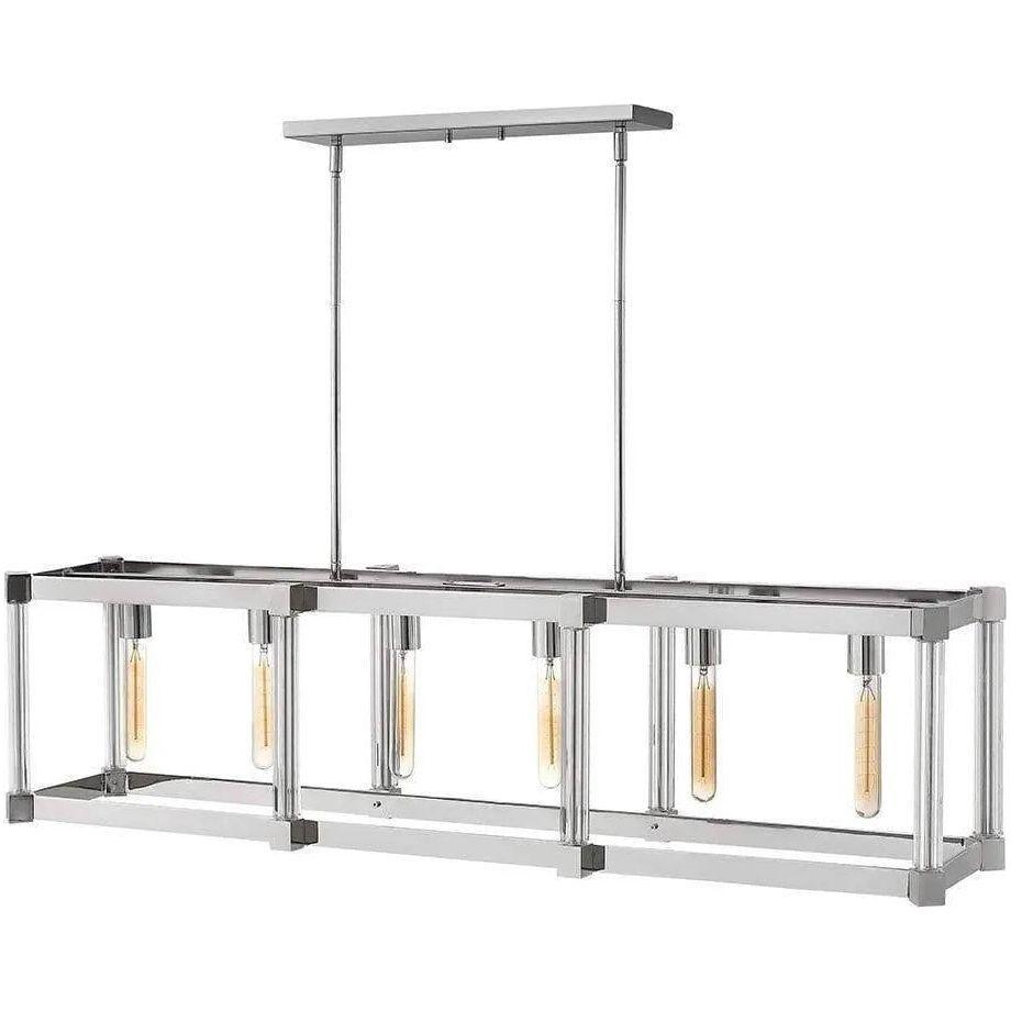 Fredrick Ramond - Empire 48-Inch Six Light Chandelier - FR36018PNI - Canada Light Shop