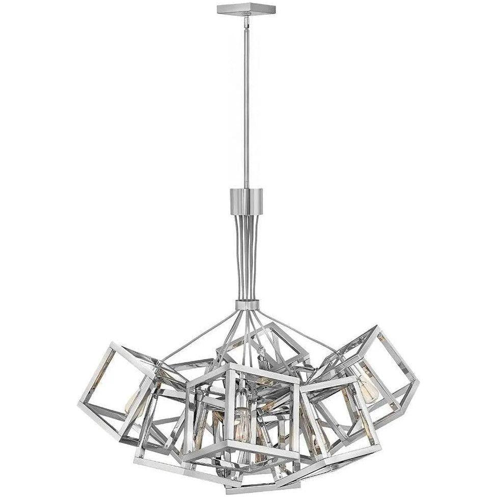 Fredrick Ramond - Ensemble 30-Inch Nine Light Chandelier - FR42445PNI - Canada Light Shop