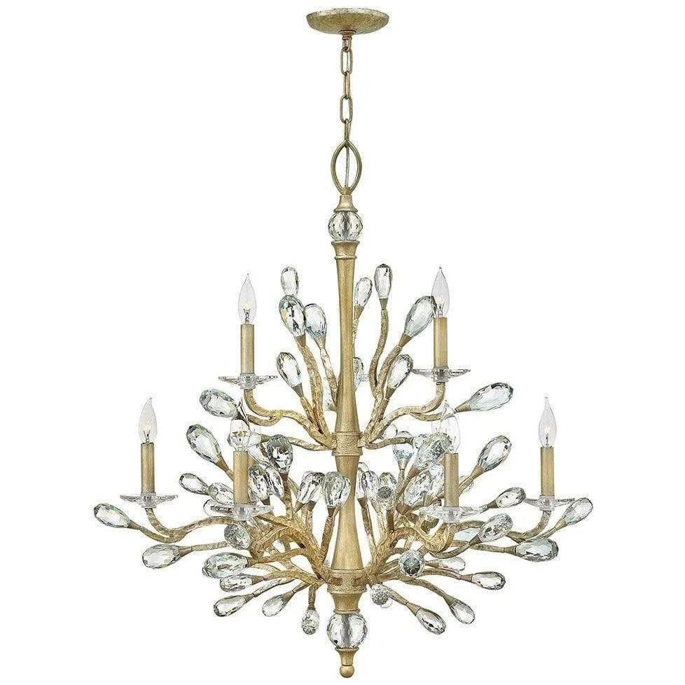 Fredrick Ramond - Eve 33-Inch Nine Light Chandelier - FR46809CPG - Canada Light Shop