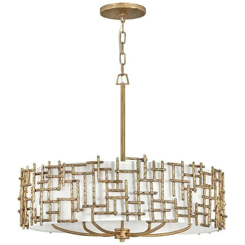 Fredrick Ramond - Farrah 28-Inch Six Light Chandelier - FR33104BNG - Canada Light Shop