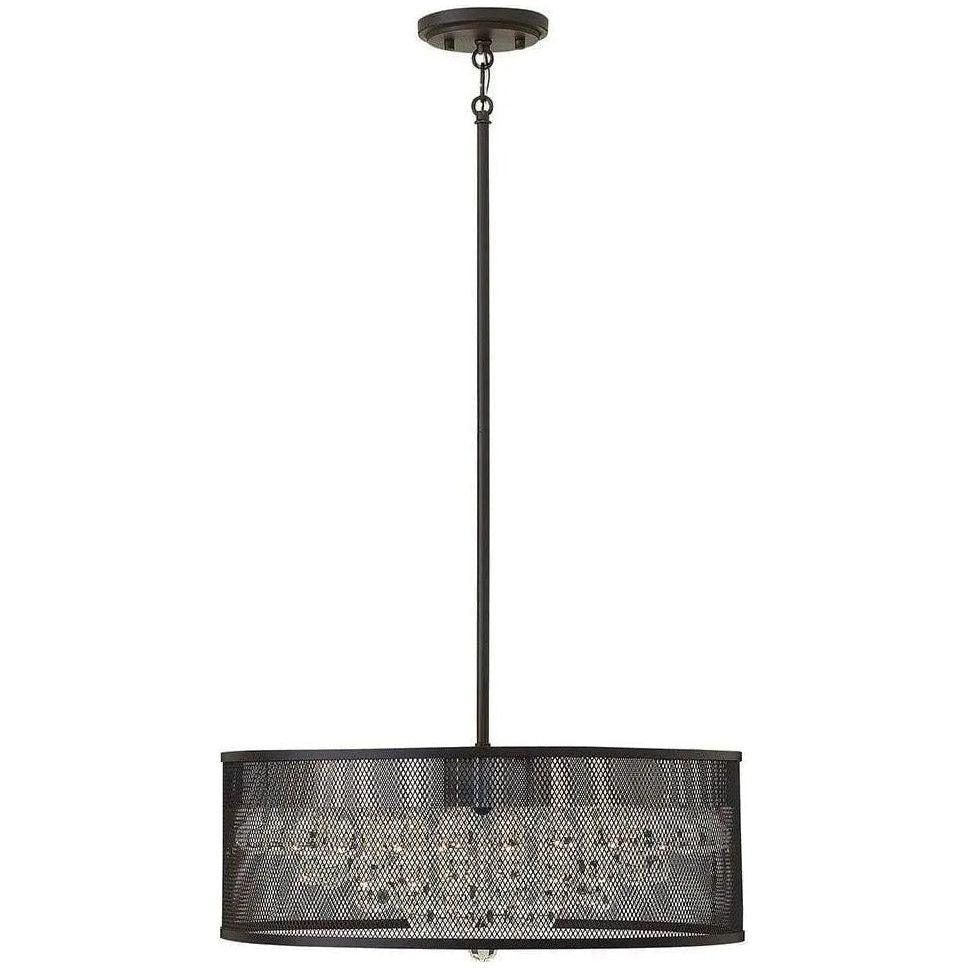 Fredrick Ramond - Fiona 20-Inch Five Light Foyer Pendant - FR38904BLK - Canada Light Shop
