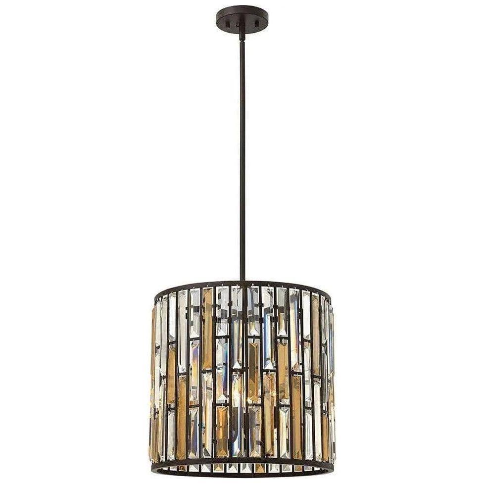 Fredrick Ramond - Gemma 16-Inch Three Light Foyer Pendant - FR33734VBZ - Canada Light Shop
