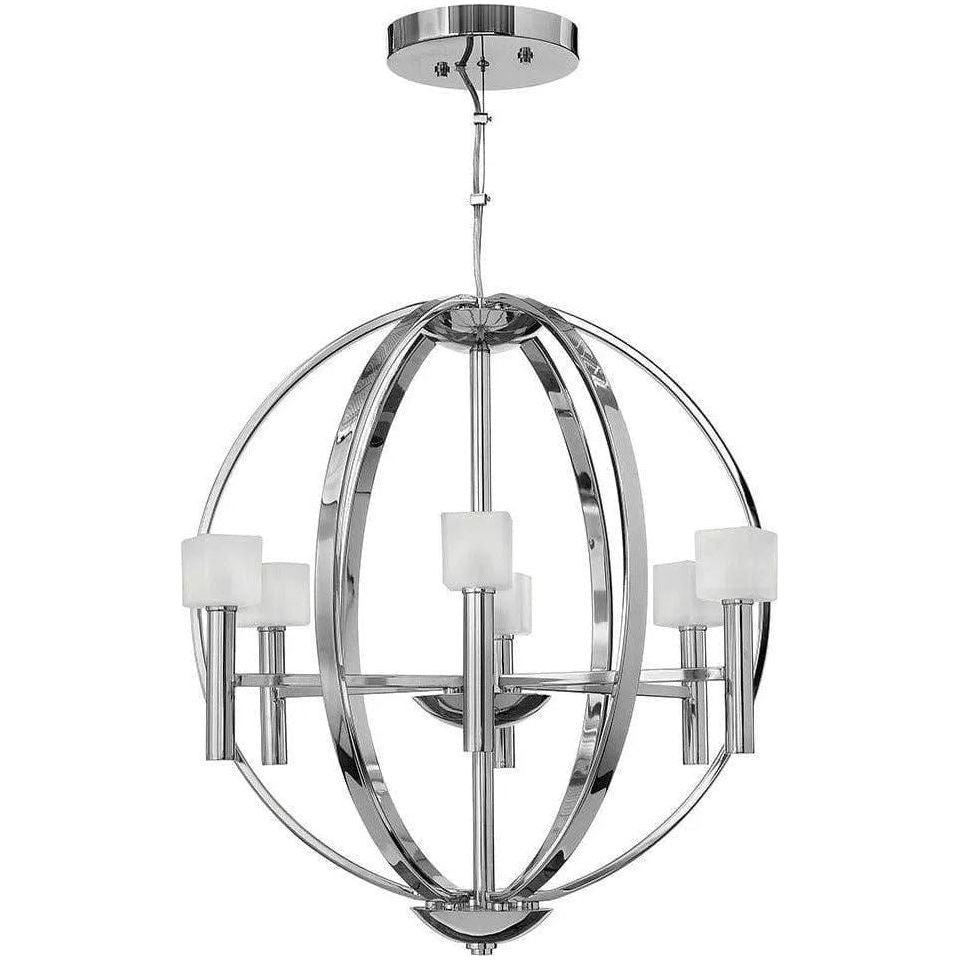 Fredrick Ramond - Mondo 22-Inch Six Light Chandelier - FR49296PCM - Canada Light Shop