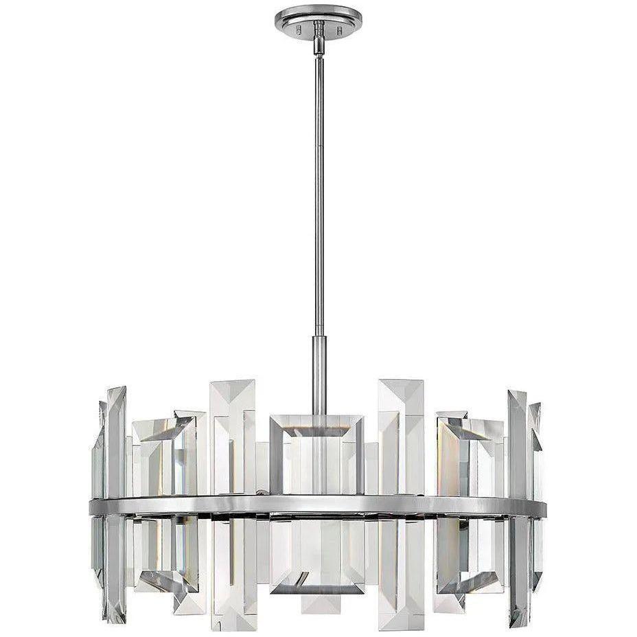 Fredrick Ramond - Odette 30-Inch Nine Light Chandelier - FR39215PNI - Canada Light Shop