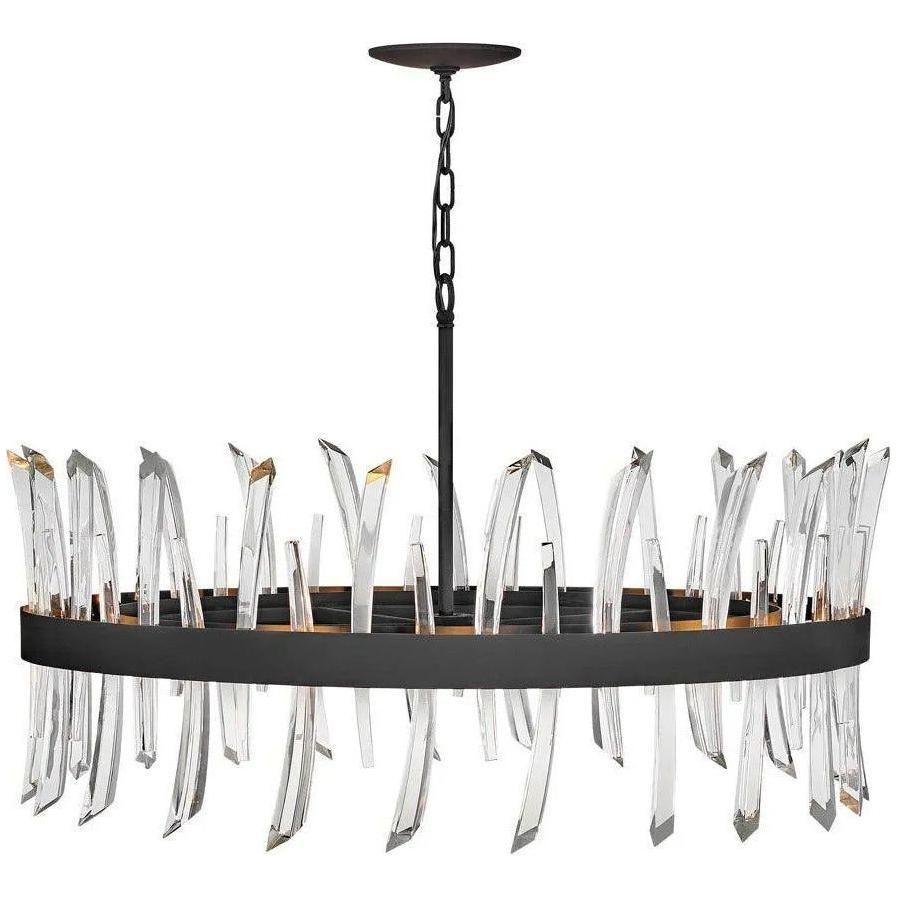 Fredrick Ramond - Revel 36-Inch Ten Light Chandelier - FR30905BLK - Canada Light Shop