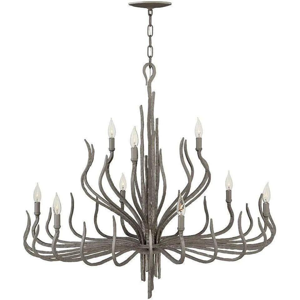 Fredrick Ramond - Spyre 38-Inch Nine Light Chandelier - FR43419MMB - Canada Light Shop