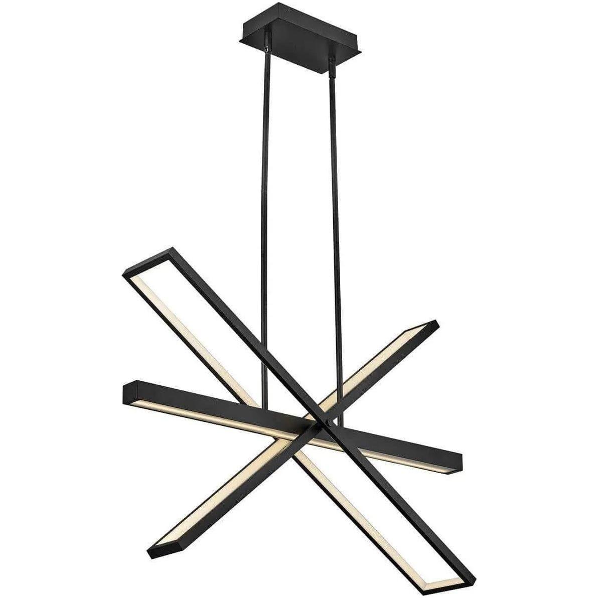 Fredrick Ramond - Tangent 36-Inch LED Chandelier - FR34806BLK - Canada Light Shop