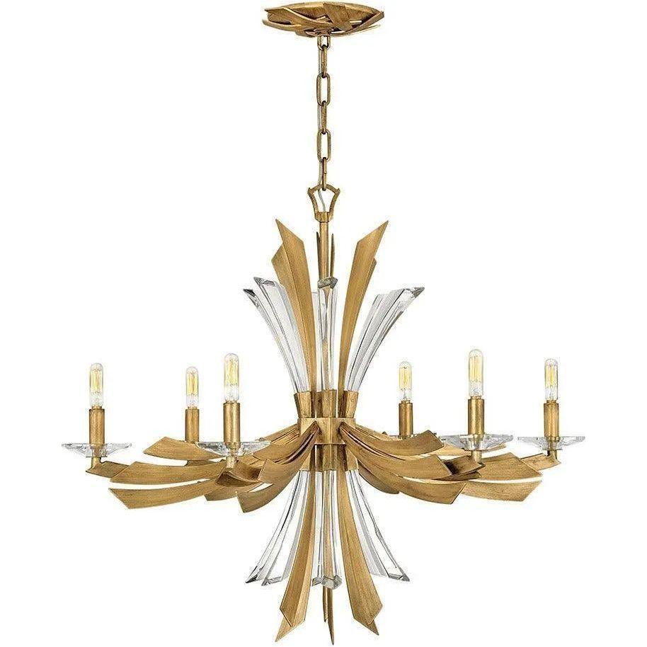 Fredrick Ramond - Vida 29-Inch Six Light Chandelier - FR40908BNG - Canada Light Shop