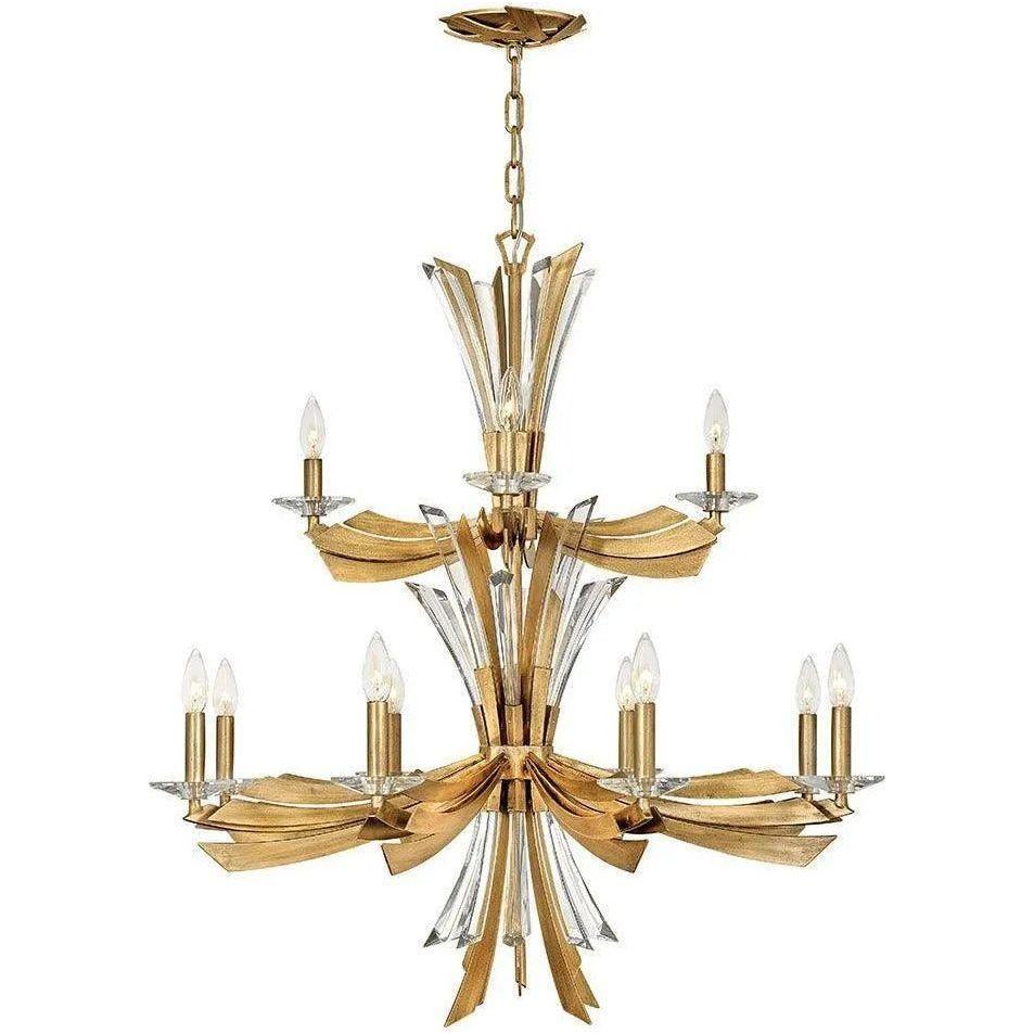 Fredrick Ramond - Vida 34-Inch 12 Light Chandelier - FR40909BNG - Canada Light Shop