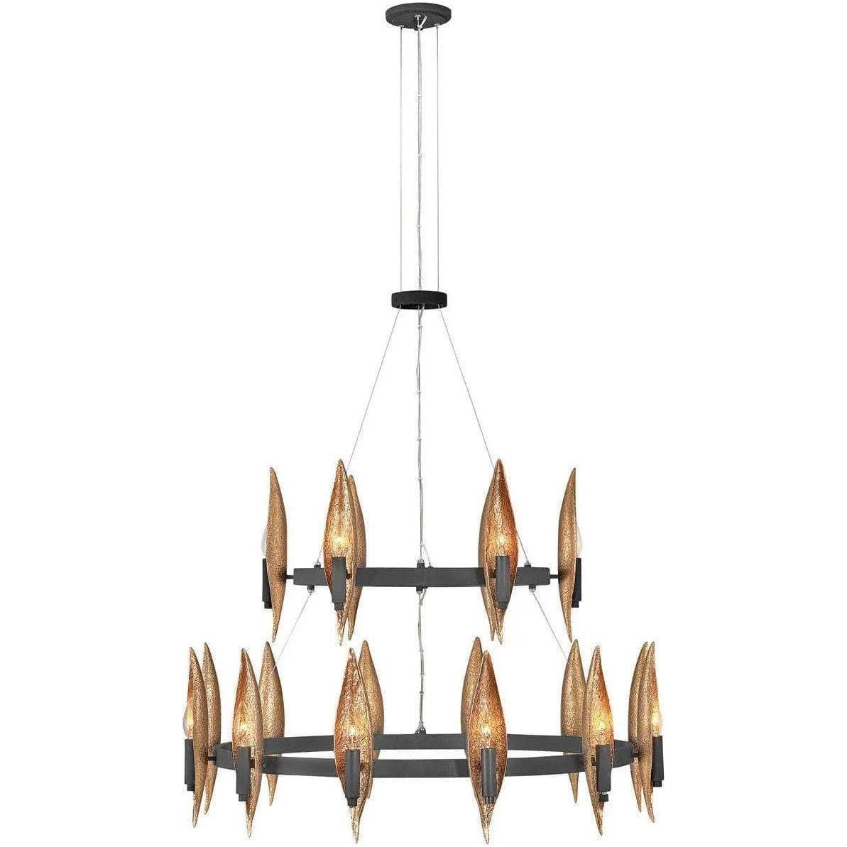 Fredrick Ramond - Willow 36-Inch 18 Light Chandelier - FR44009CBK - Canada Light Shop