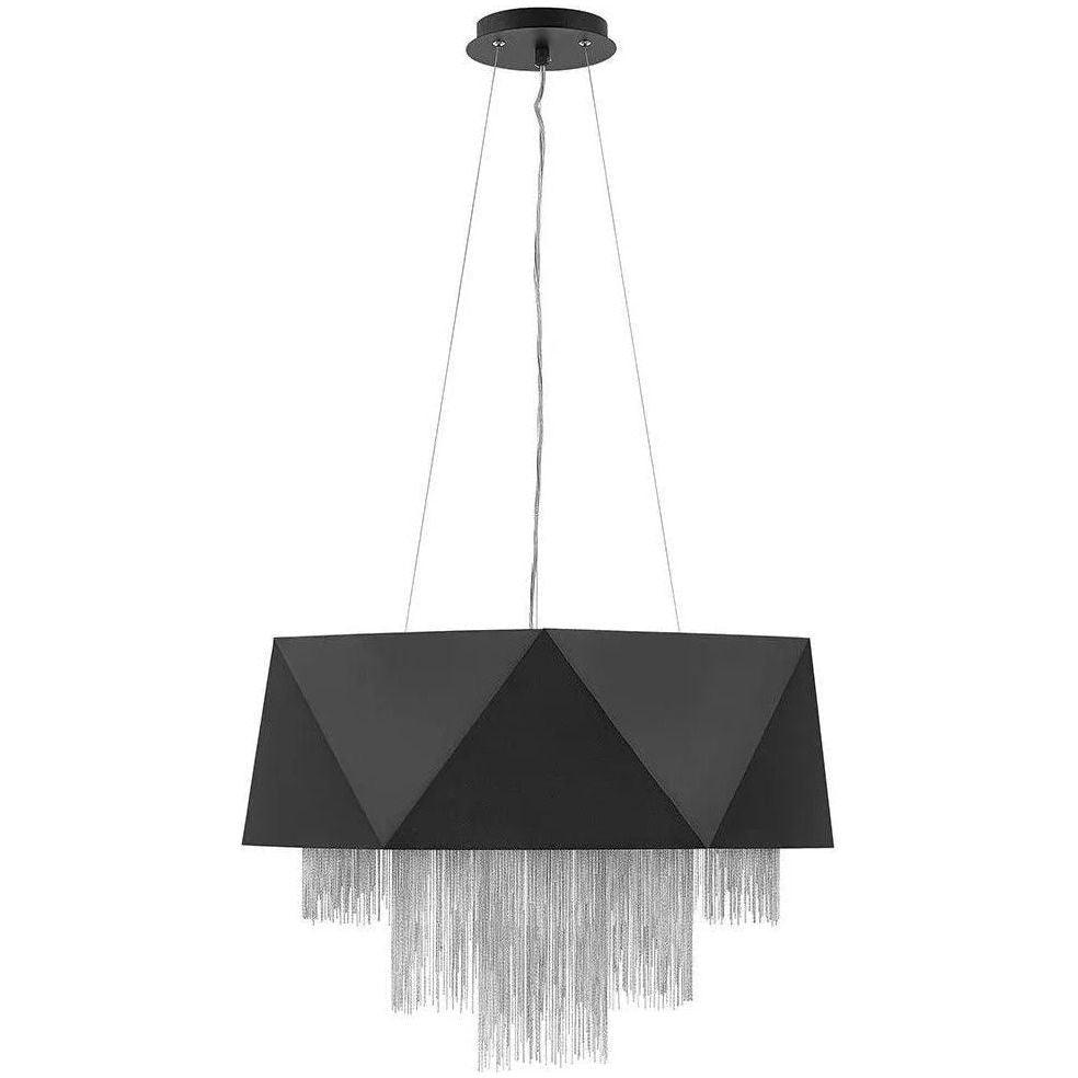 Fredrick Ramond - Zuma 25-Inch Eight Light Chandelier - FR32805SBK-SV - Canada Light Shop