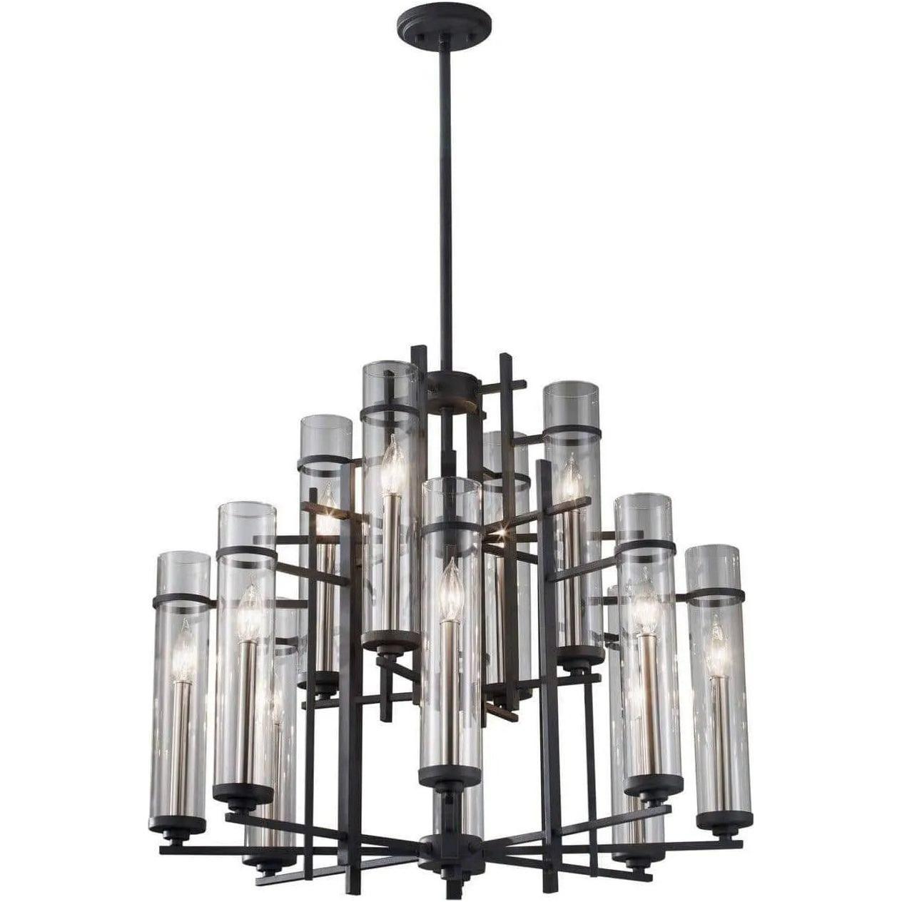 Generation Lighting - Ethan Chandelier - F2629/8+4AF/BS - Canada Light Shop