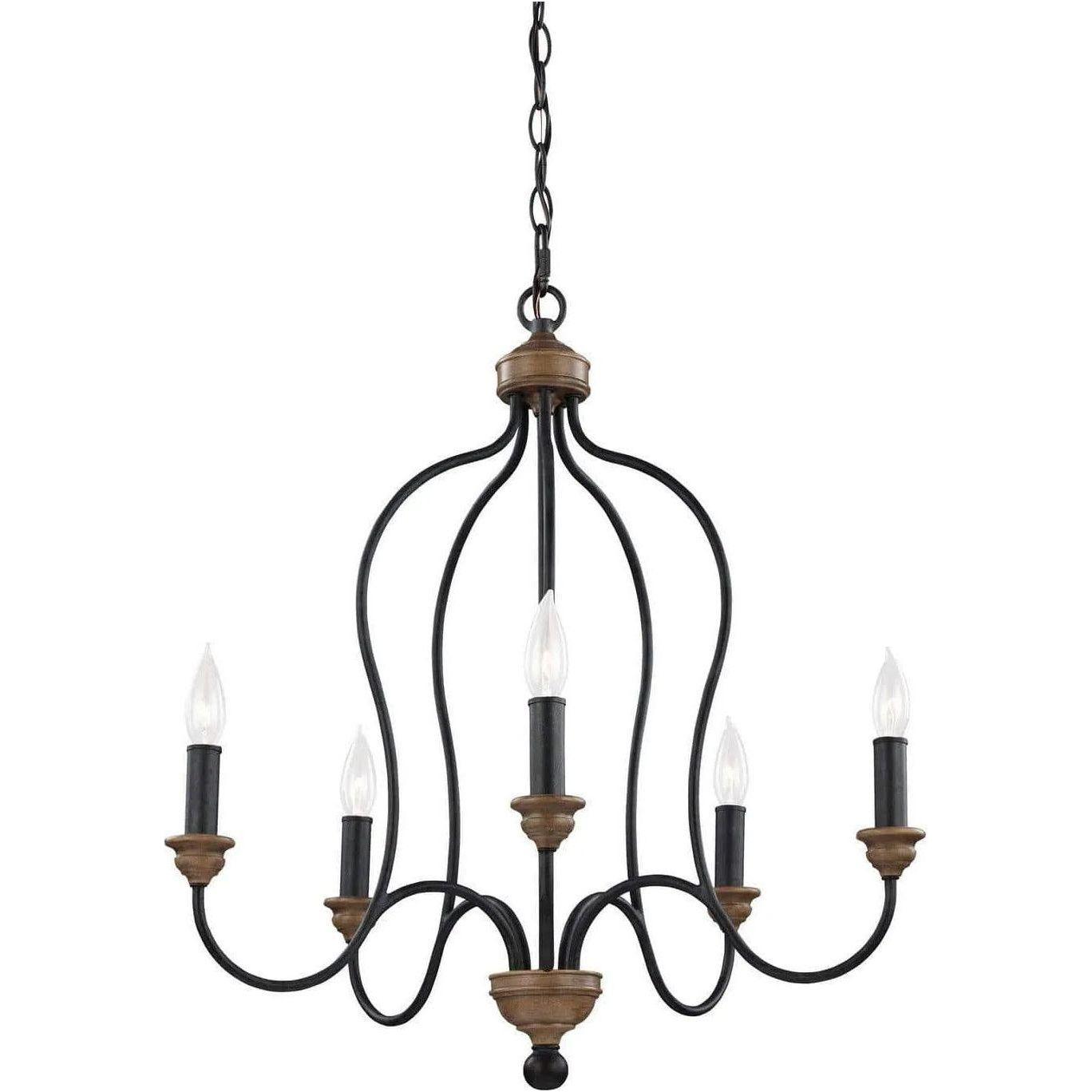 Generation Lighting - Hartsville Chandelier - F2998/5DWZ/WO - Canada Light Shop