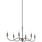 Generation Lighting - Hartsville Linear Chandelier - F3000/6DWZ/WO - Canada Light Shop
