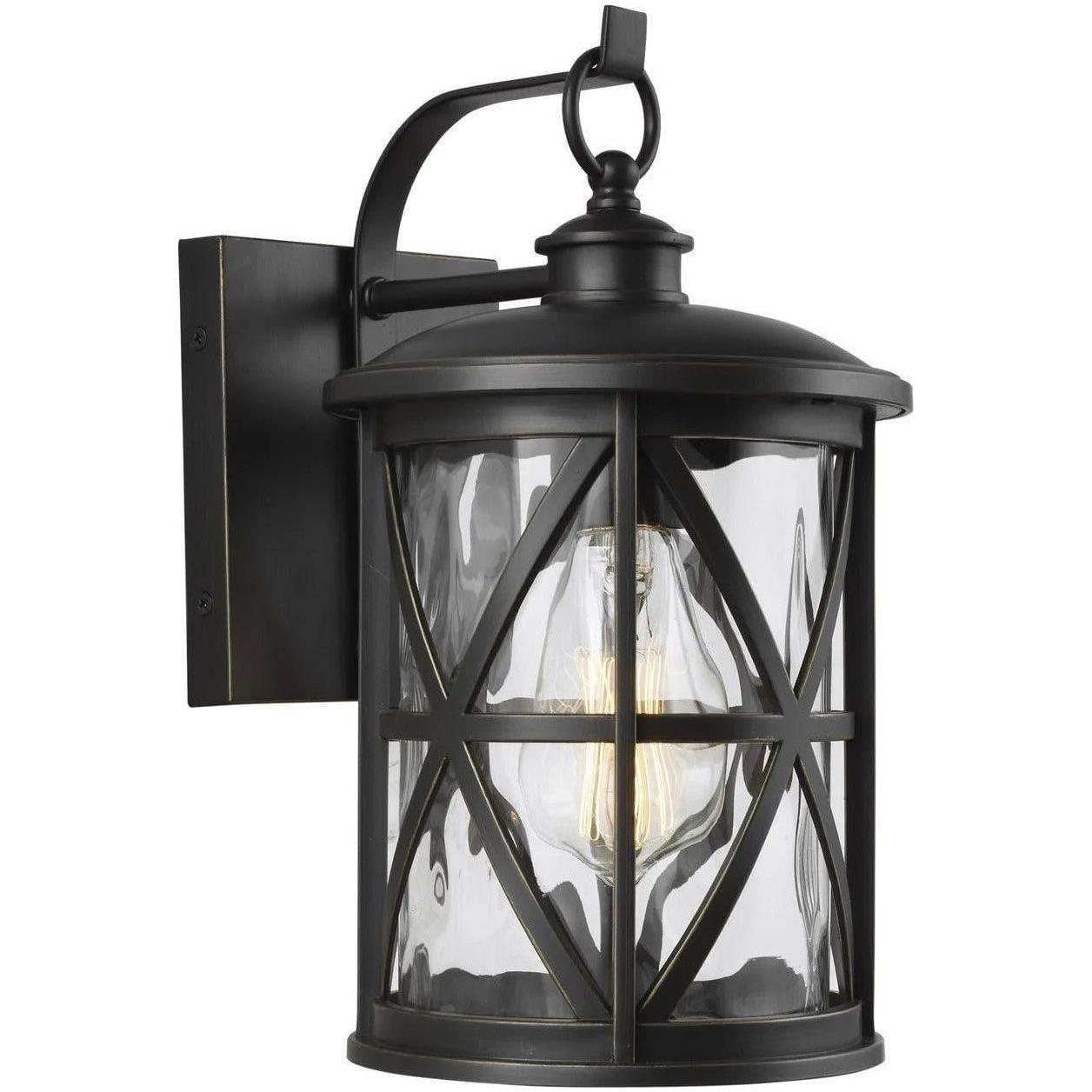 Generation Lighting - Millbrooke Outdoor Wall Lantern - OL15200ANBZ - Canada Light Shop