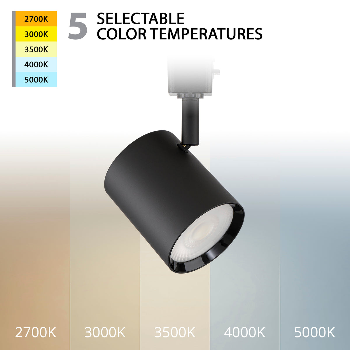 WAC Lighting - Charge LED Track Head - H-8010-CS-BK - Canada Light Shop