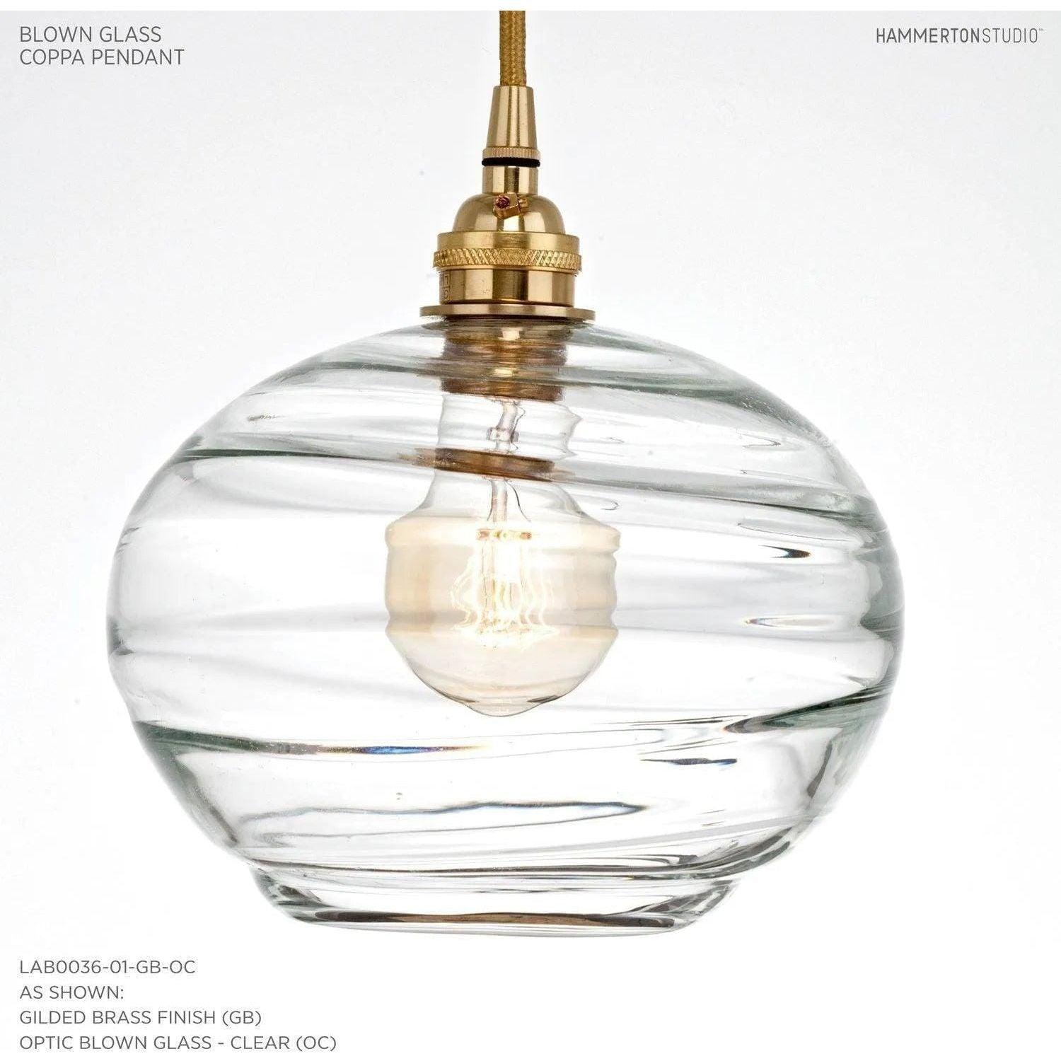 Hammerton Studio - Coppa Pendant - LAB0036-01-GB-OC-C01-E2 - Canada Light Shop