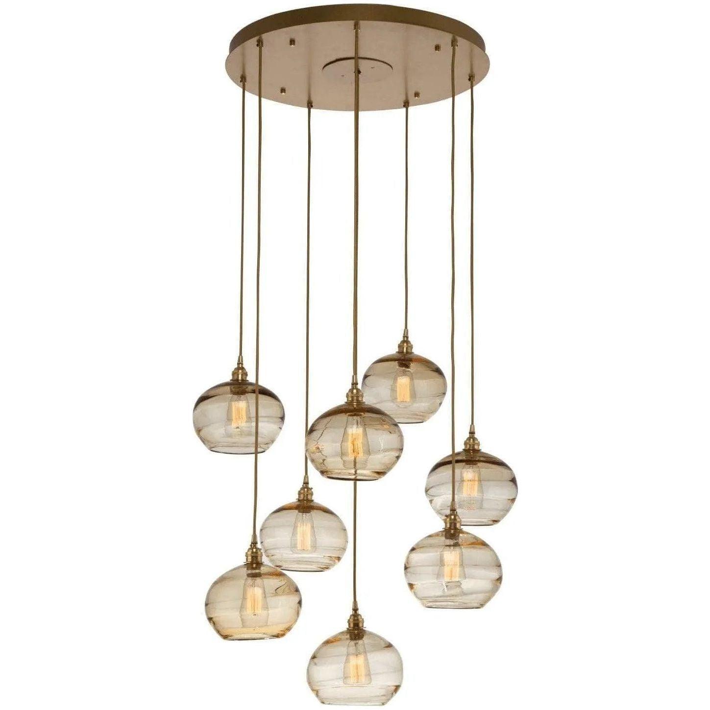 Hammerton Studio - Coppa Round Multi-Port, 8-Light - CHB0036-08-BS-OA-C01-E2 - Canada Light Shop