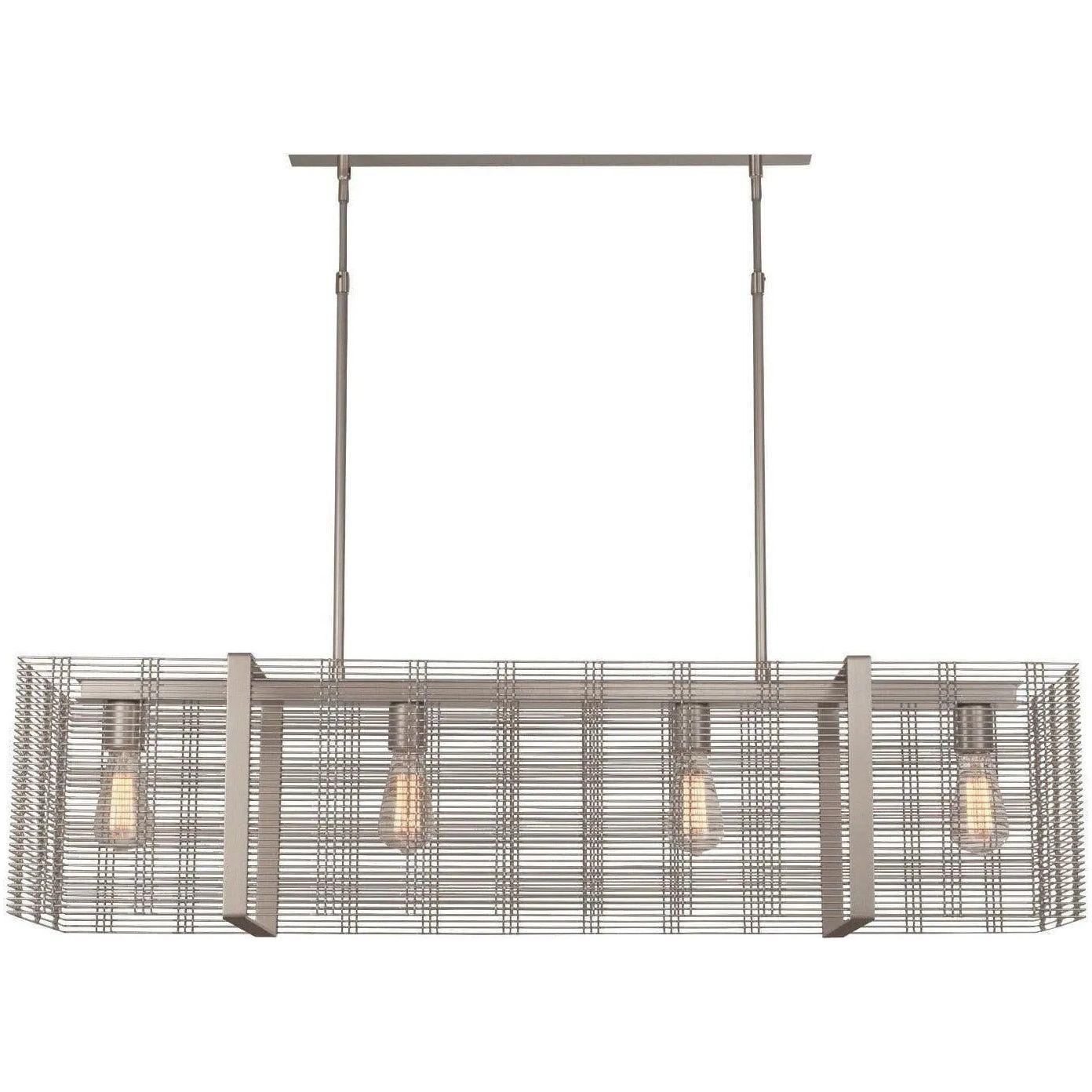 Hammerton Studio - Downtown Mesh Linear Suspension, 4-Light - PLB0020-45-BS-0-001-E2 - Canada Light Shop