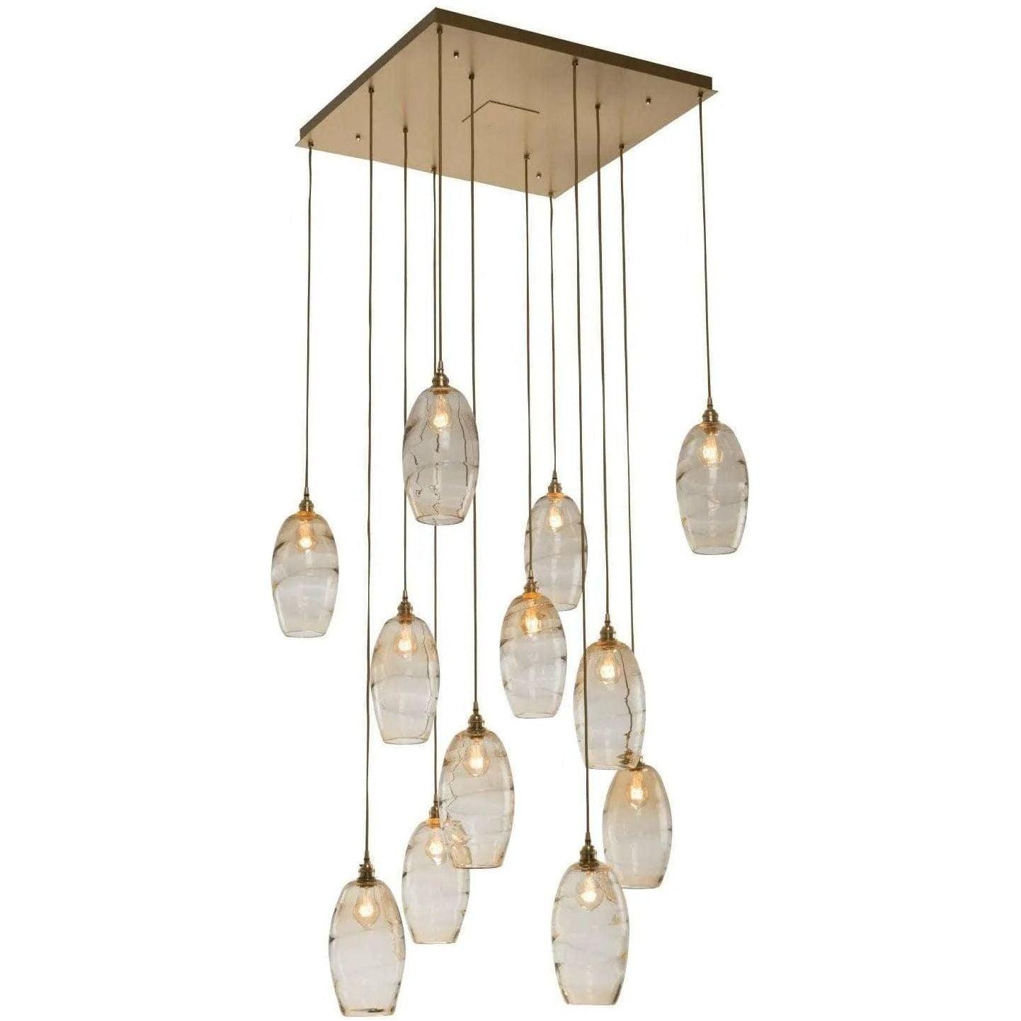 Hammerton Studio - Ellisse Square Multi-Port, 12-Light - CHB0035-12-BS-OA-C01-E2 - Canada Light Shop