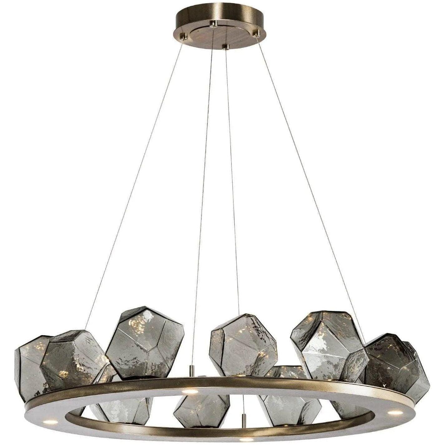 Hammerton Studio - Gem Ring Chandelier, 37-Inch - CHB0039-0C-HB-S-CA1-L1 - Canada Light Shop