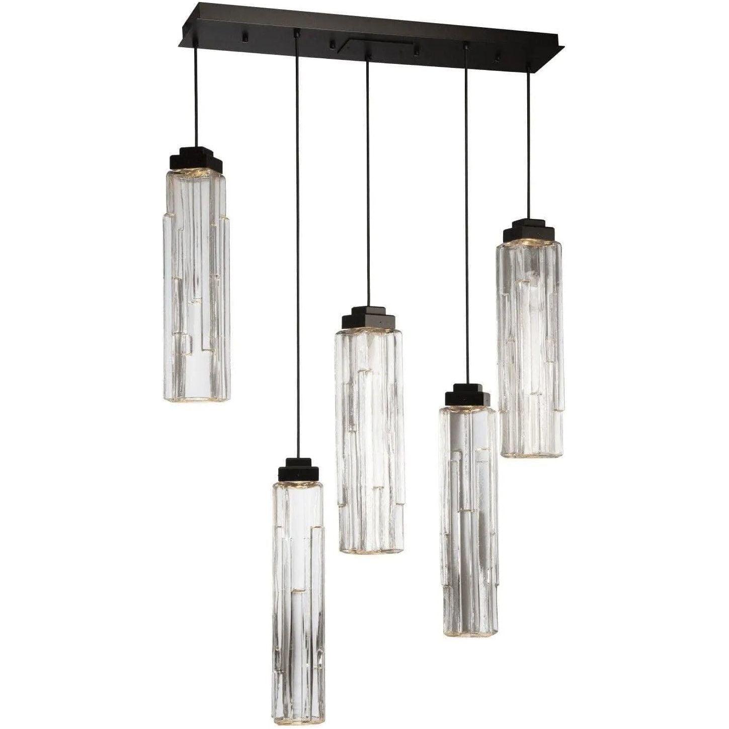 Hammerton Studio - Ledgestone Linear Multi-Port , 5-Light - PLB0056-05-MB-LC-C01-L1 - Canada Light Shop