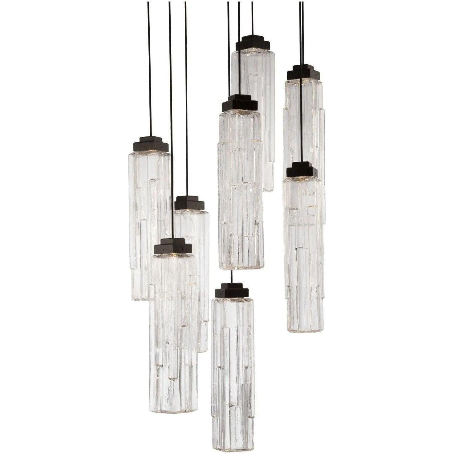 Hammerton Studio - Ledgestone Round Multi-Port , 8-Light - CHB0056-08-MB-LC-C01-L1 - Canada Light Shop