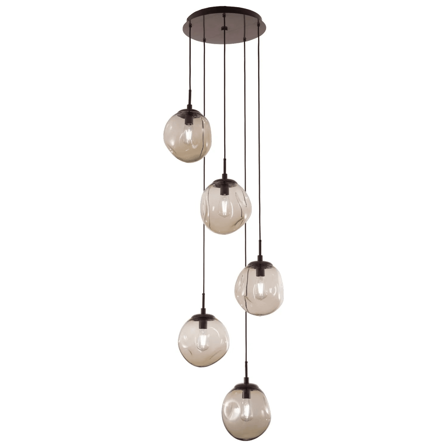 Hammerton Studio - Nebula Aster Round Multi-Port, 5-Light - CHB0062-05-FB-B-C01-E2 - Canada Light Shop