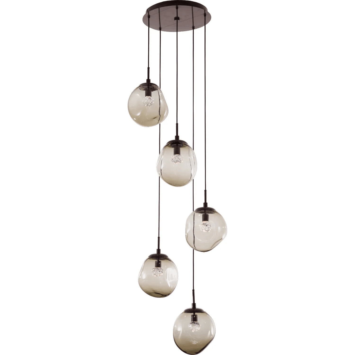 Hammerton Studio - Nebula Aster Round Multi-Port, 5-Light - CHB0066-05-FB-FB-C01-L1 - Canada Light Shop