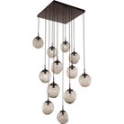 Hammerton Studio - Nebula Aster Square Multi-Port, 12-Light - CHB0066-12-FB-ZB-C01-L1 - Canada Light Shop