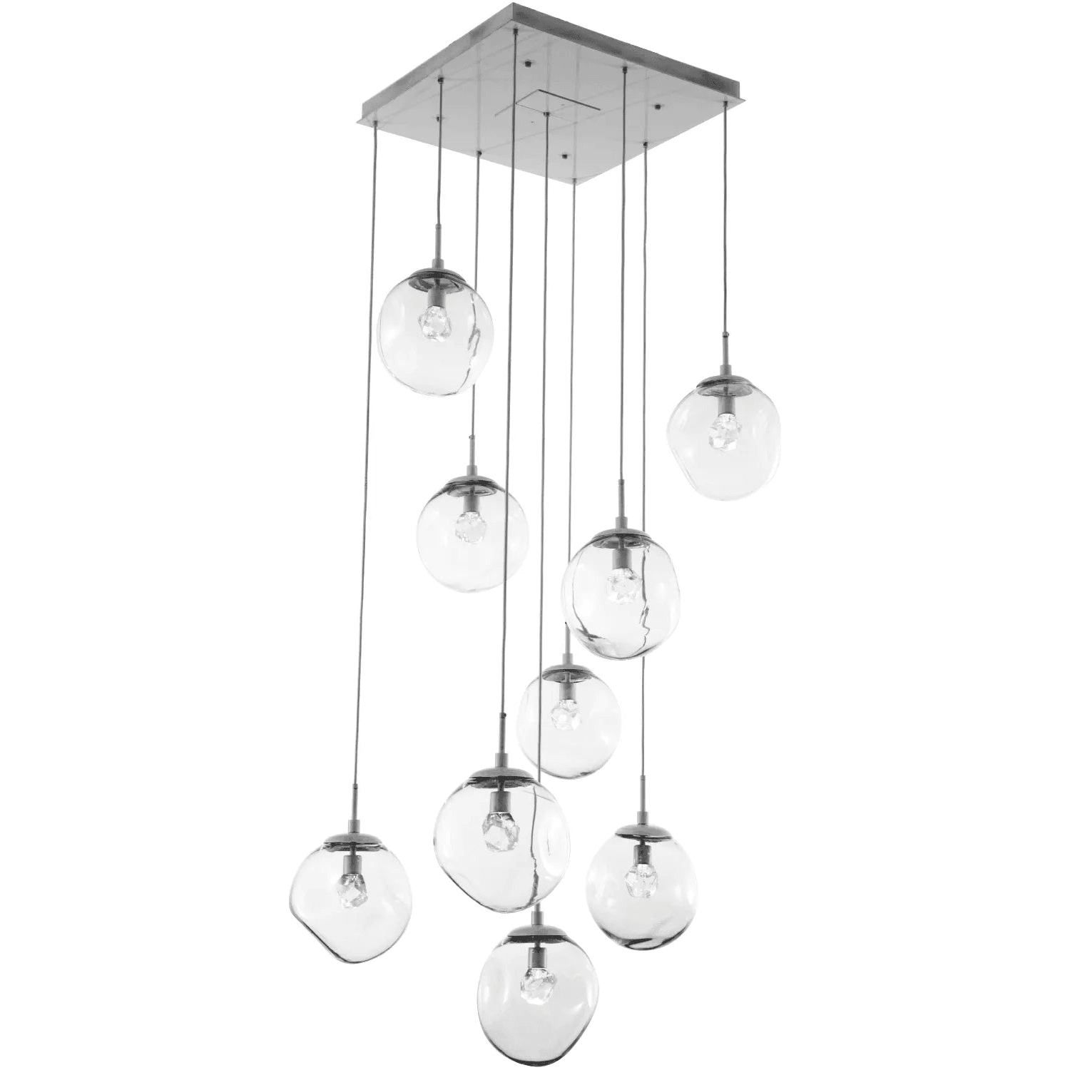 Hammerton Studio - Nebula Aster Square Multi-Port, 9-Light - CHB0066-09-BS-ZC-C01-L1 - Canada Light Shop