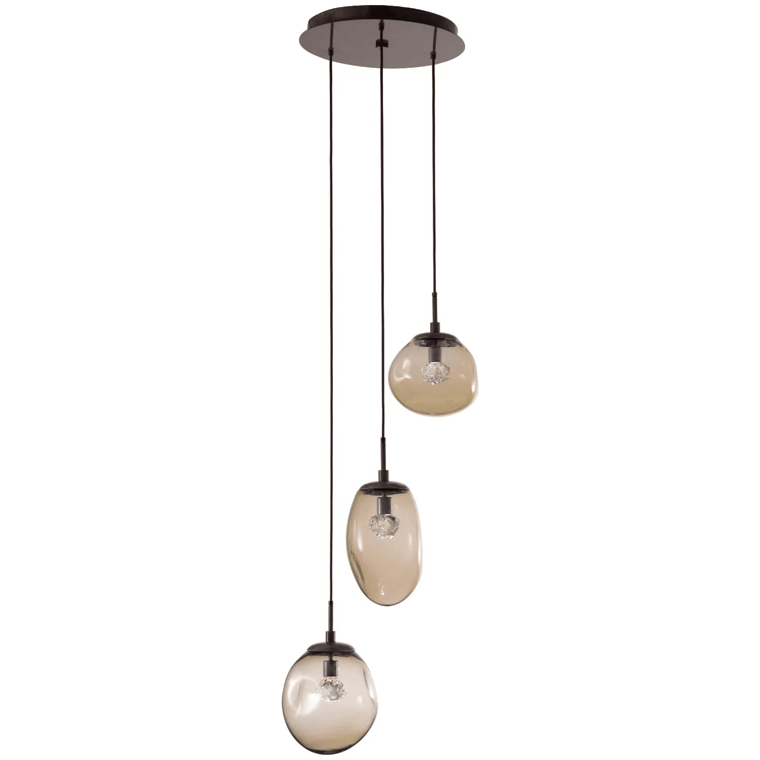 Hammerton Studio - Nebula Cosmos Round Multi-Port, 3-Light - CHB0069-03-FB-FB-C01-L1 - Canada Light Shop