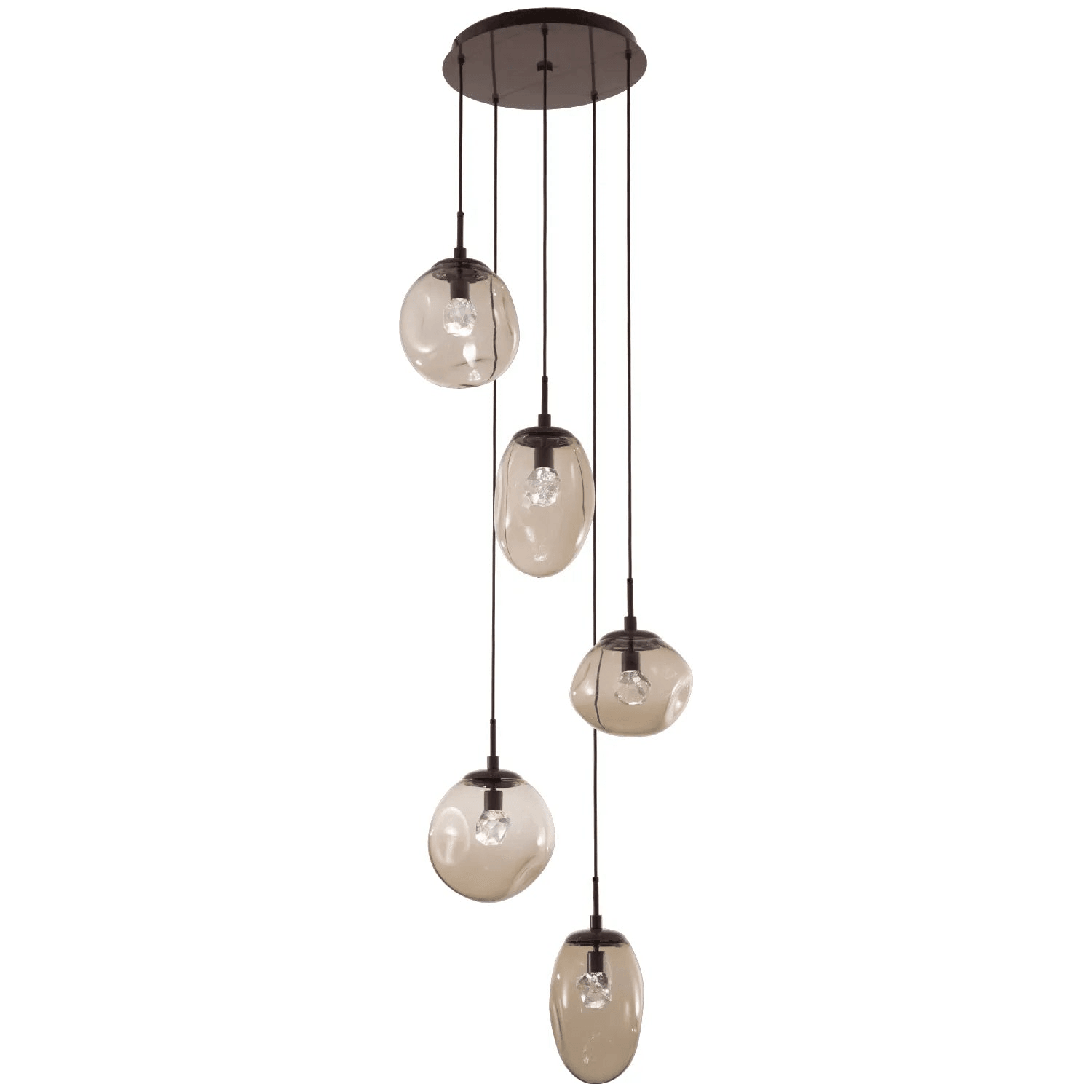 Hammerton Studio - Nebula Cosmos Round Multi-Port, 5-Light - CHB0069-05-FB-ZB-C01-L1 - Canada Light Shop