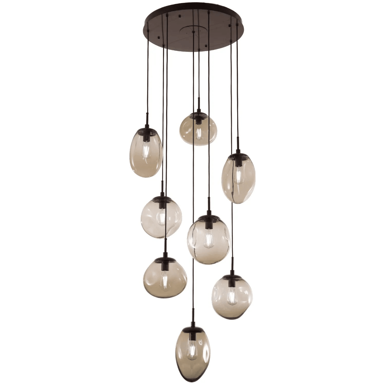 Hammerton Studio - Nebula Cosmos Round Multi-Port, 8-Light - CHB0065-08-FB-B-C01-E2 - Canada Light Shop