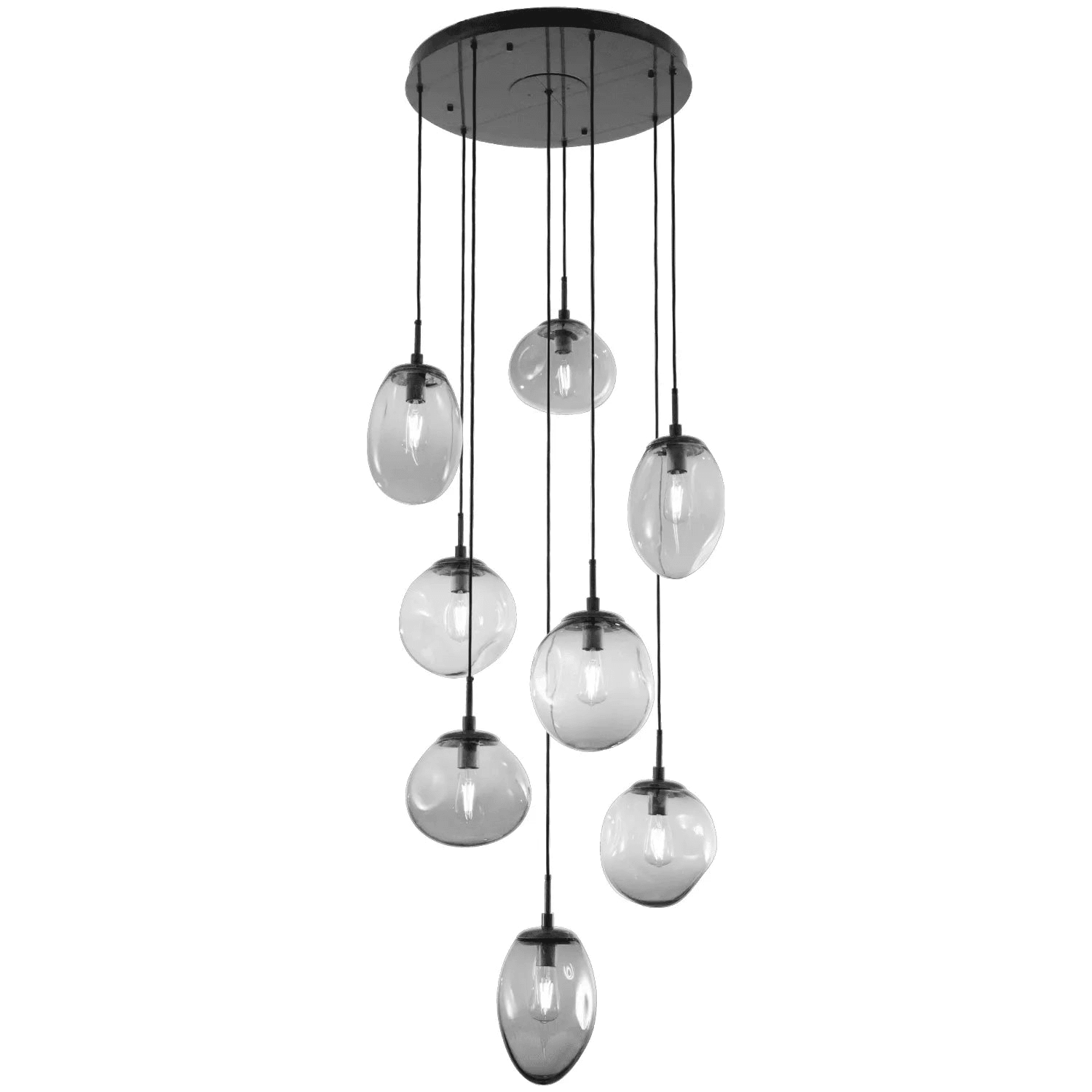 Hammerton Studio - Nebula Cosmos Round Multi-Port, 8-Light - CHB0065-08-MB-S-C01-E2 - Canada Light Shop