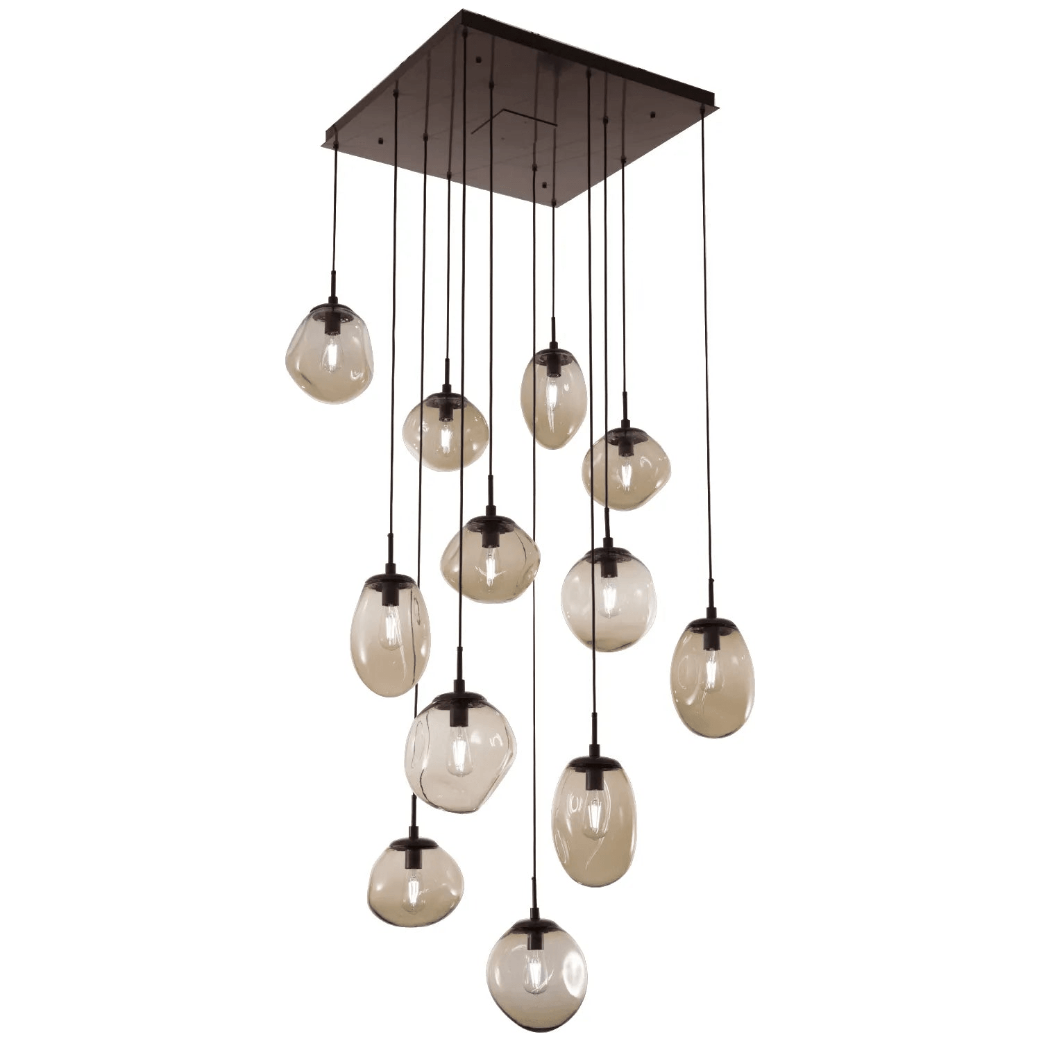 Hammerton Studio - Nebula Cosmos Square Multi-Port, 12-Light - CHB0065-12-FB-B-C01-E2 - Canada Light Shop