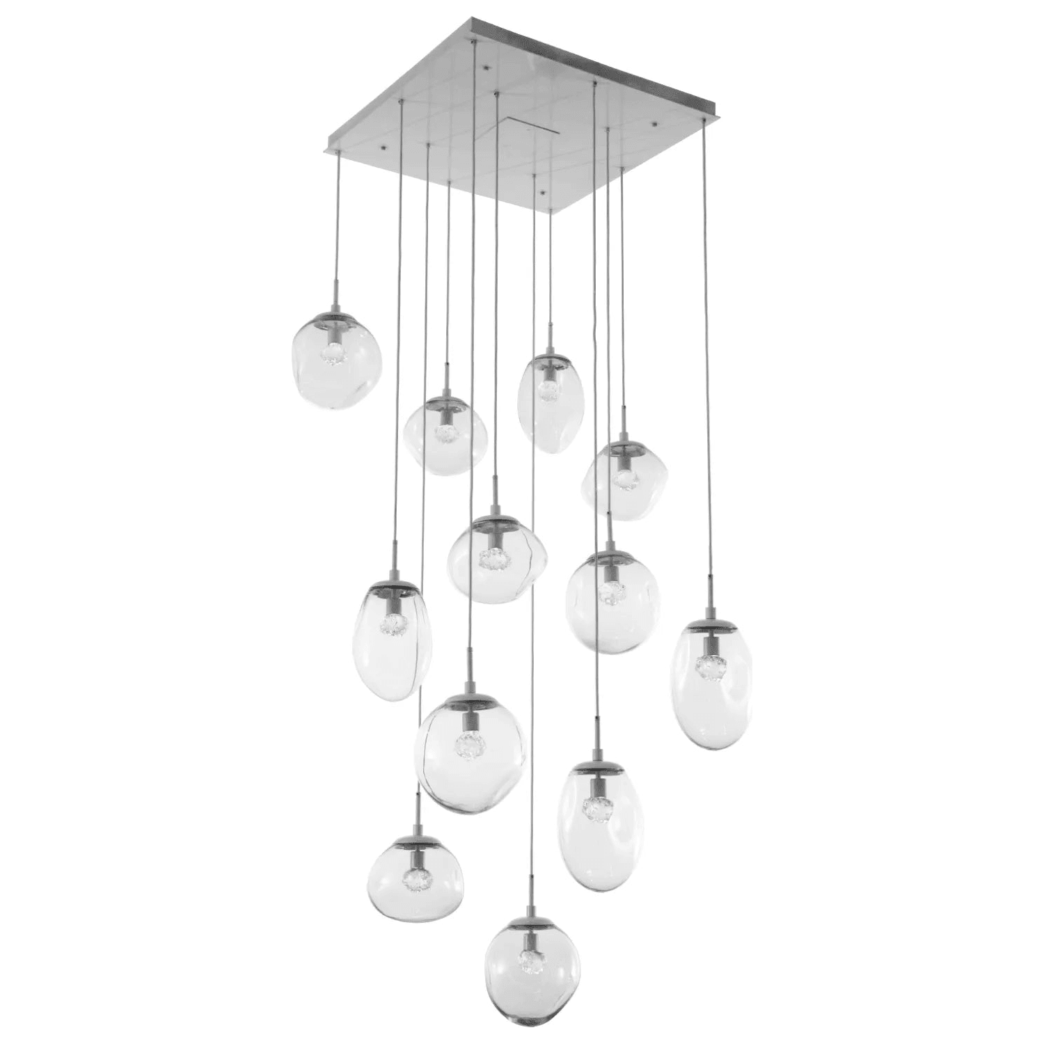 Hammerton Studio - Nebula Cosmos Square Multi-Port, 12-Light - CHB0069-12-BS-FC-C01-L1 - Canada Light Shop