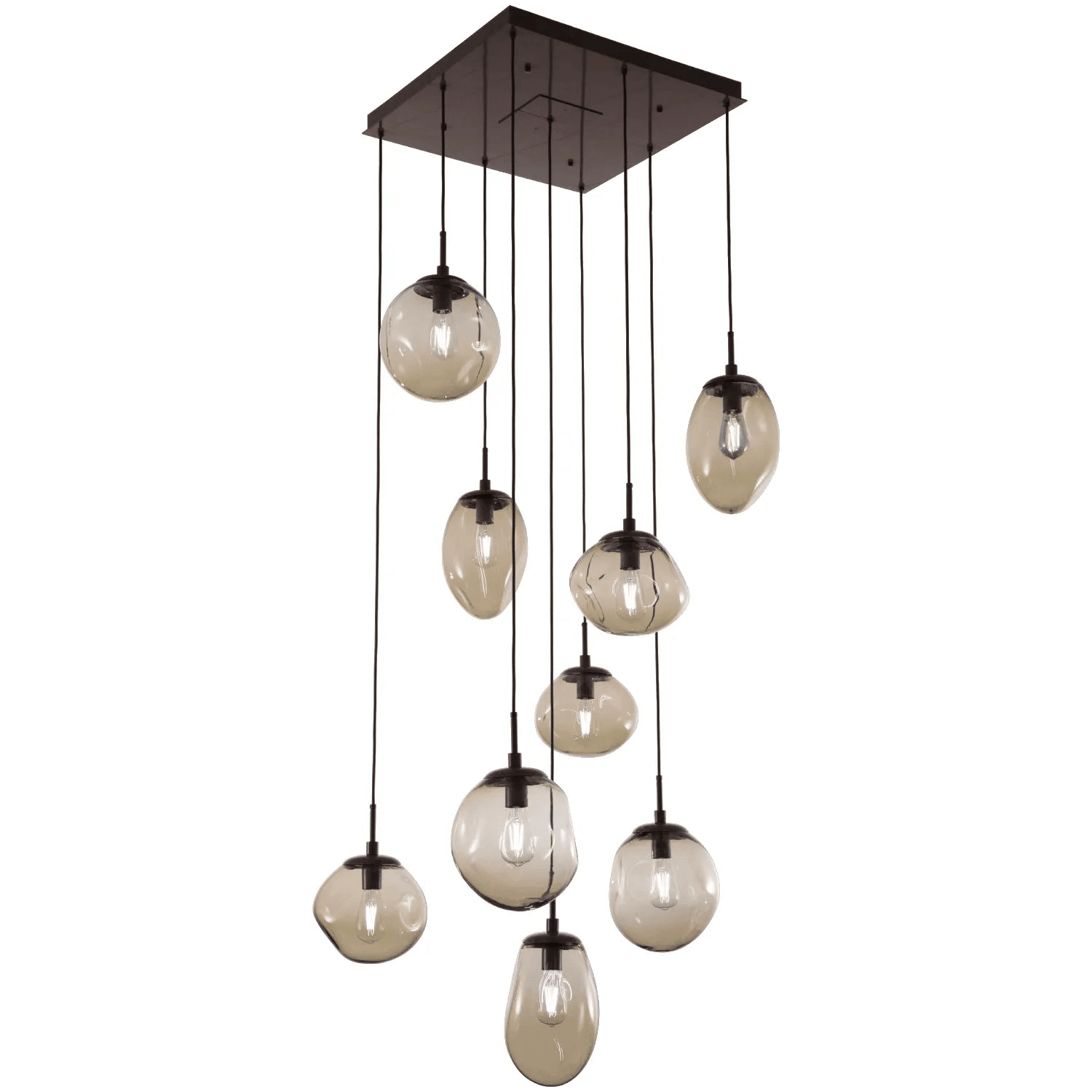 Hammerton Studio - Nebula Cosmos Square Multi-Port, 9-Light - CHB0065-09-FB-B-C01-E2 - Canada Light Shop