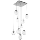 Hammerton Studio - Nebula Cosmos Square Multi-Port, 9-Light - CHB0069-09-BS-ZC-C01-L1 - Canada Light Shop