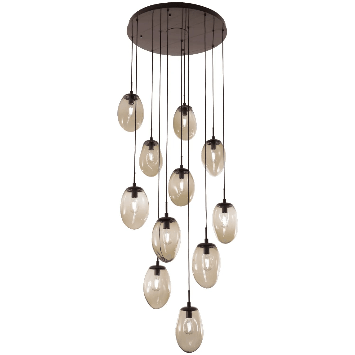 Hammerton Studio - Nebula Meteo Round Multi-Port, 11-Light - CHB0063-11-BS-A-C01-E2 - Canada Light Shop